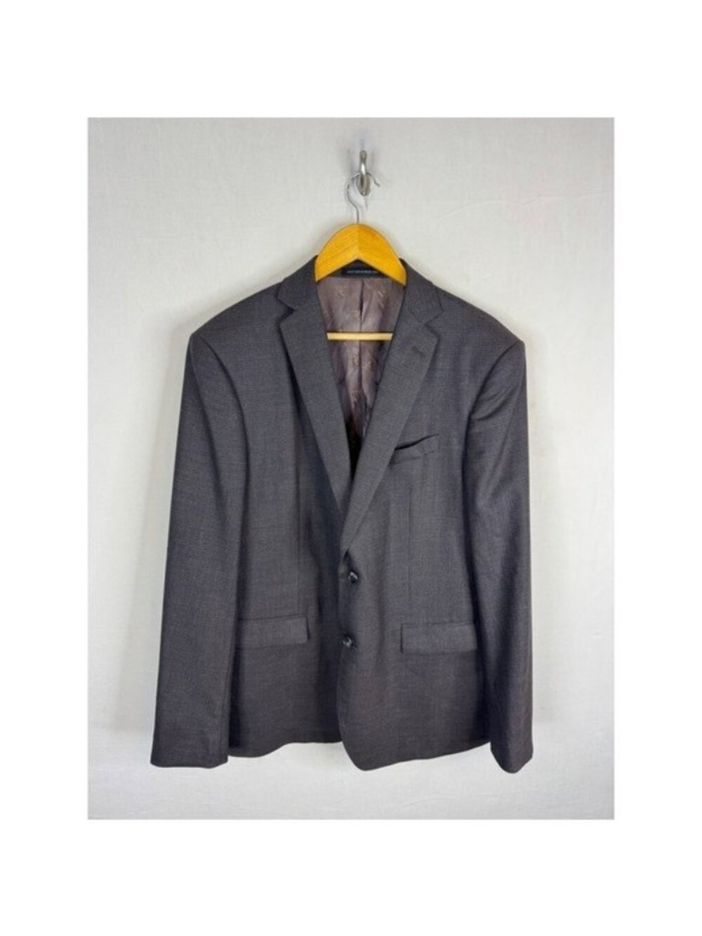 John Varvatos USA Bleecker-NN Wool Blazer Charcoal Grey Men 44 Suit Jacket